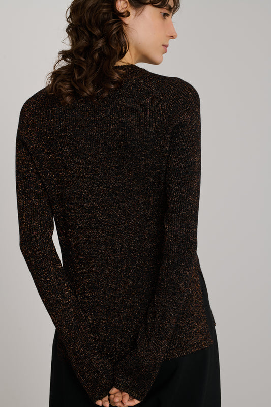 Verona pullover - Black/Caramel - Women