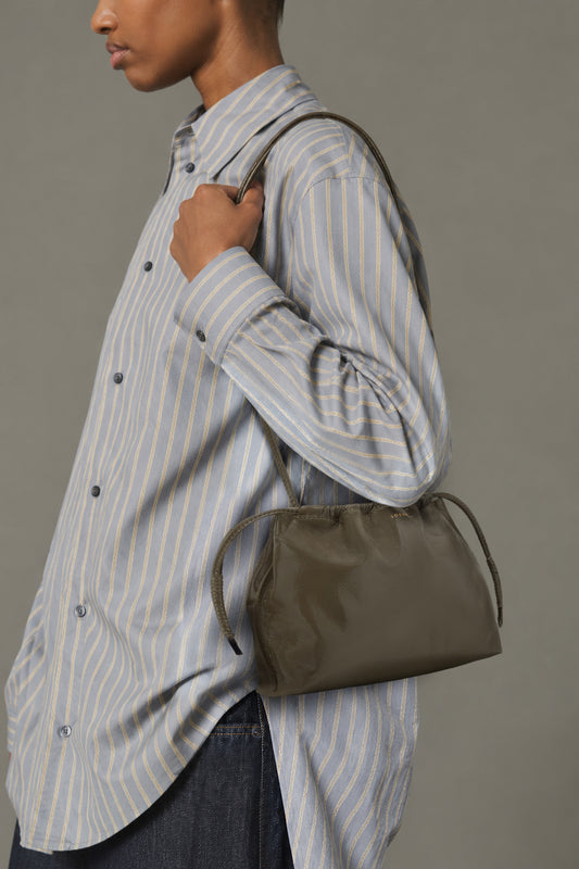 Suzette bag - Khaki ruched patent leather - Soeur