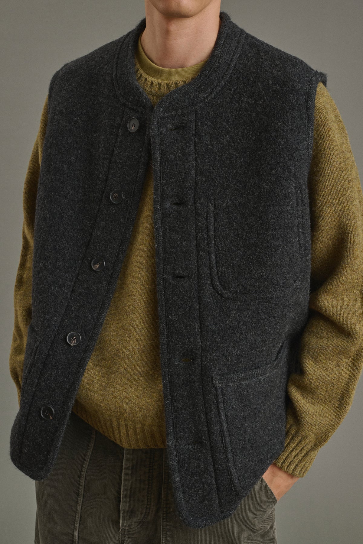 Samuel Jacket - Charcoal Grey - Wool - Men vue 5