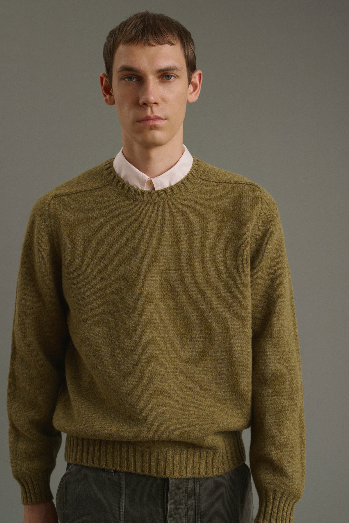 Pullover Isamu - Heathered Khaki - Wool - Men vue 1