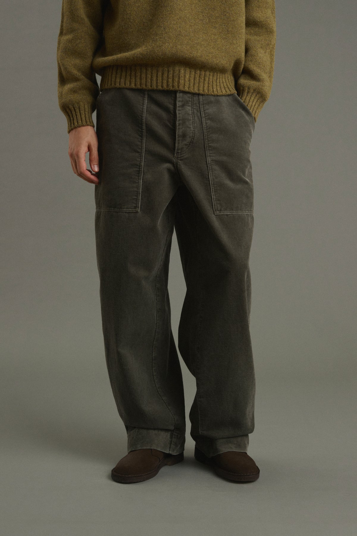 Trousers Kurtis - Grey-Green - Cotton - Men
