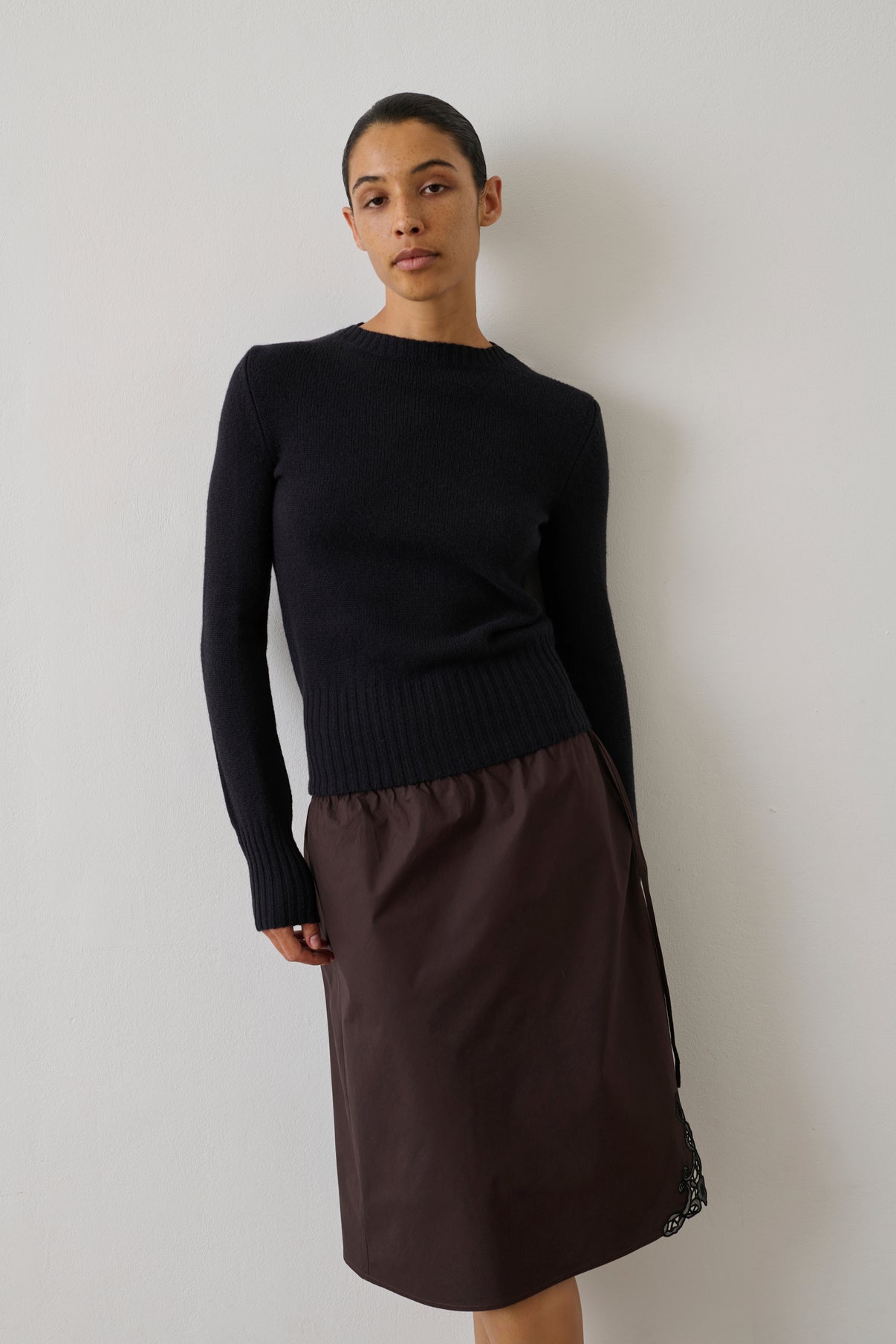 Gipsy pullover - Black - Merino wool - Women vue 1