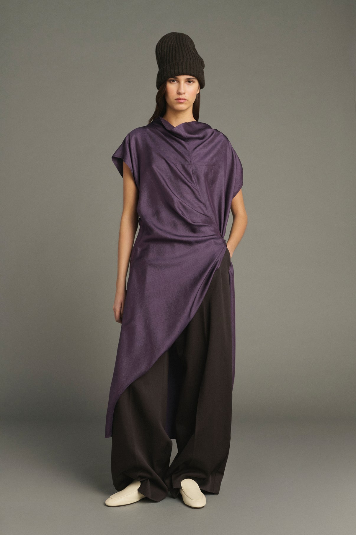Foggia dress - Violet - Silk - Women vue 5