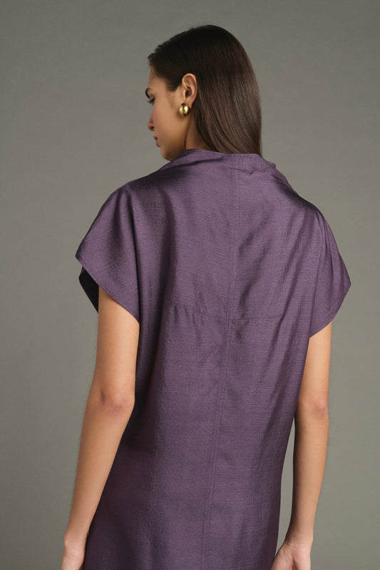 Robe Foggia - Violet - Soie - Femme
