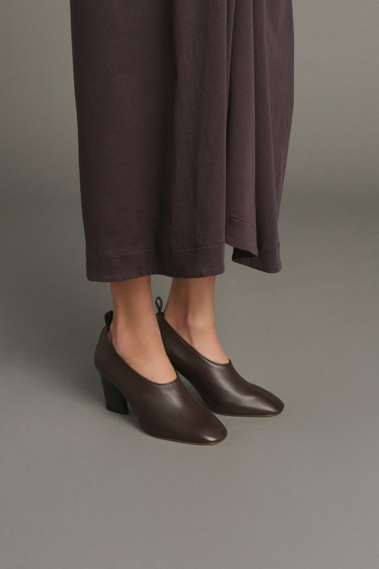 Thea heels - Warm Brown - Leather - Women vue 2