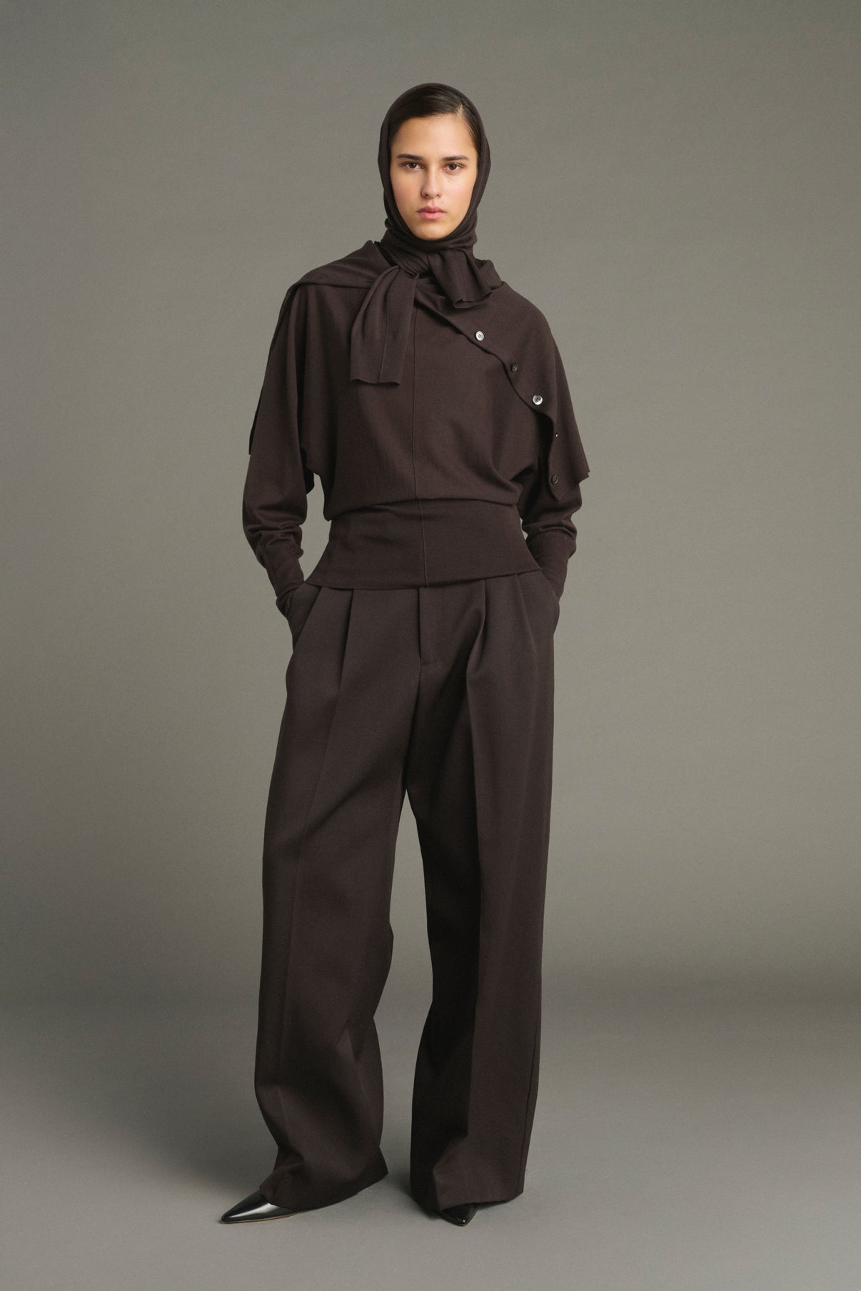 Pullover Lindsay - Chocolate - Merino Wool - Women vue 3
