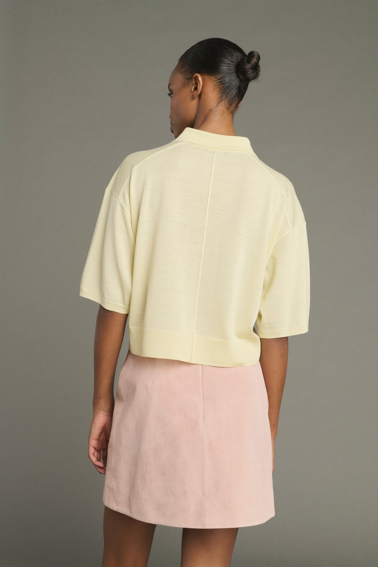 Elton pullover - Pale Yellow - Merino Wool - Women vue 2