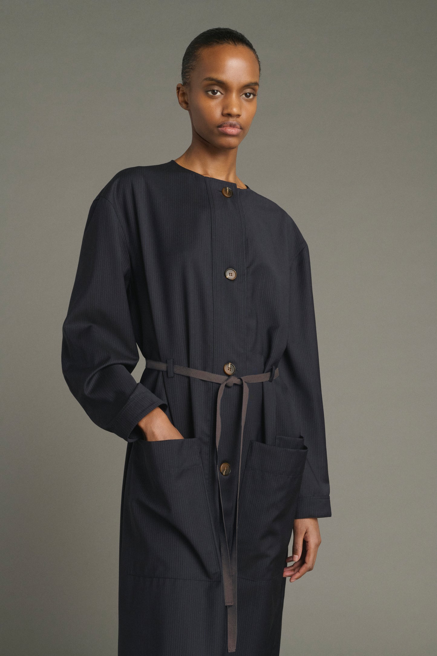 Helie Dress - Blue/Navy - Wool - Women