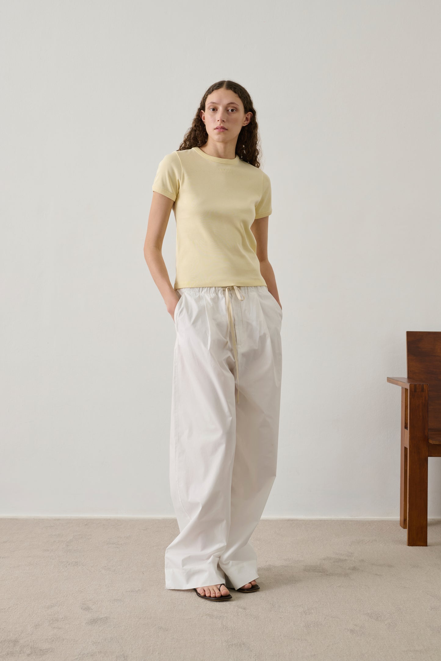 T-shirt Aristide - Pale Yellow - Cotton - Women