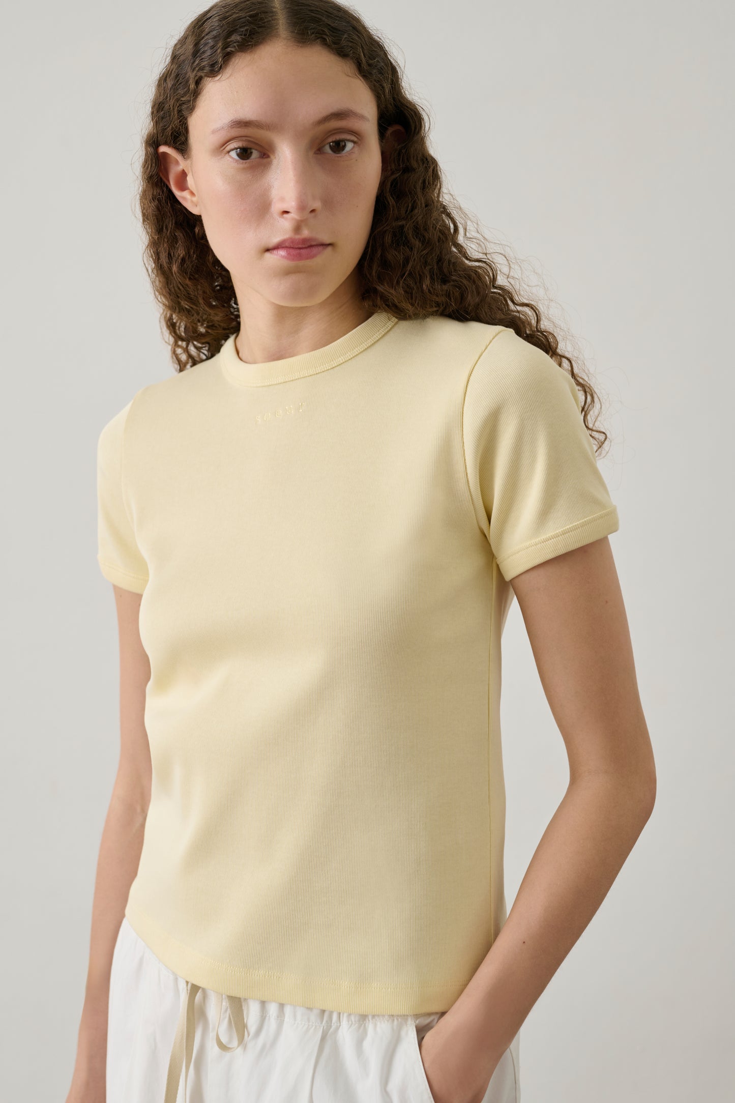 T-shirt Aristide - Pale Yellow - Cotton - Women