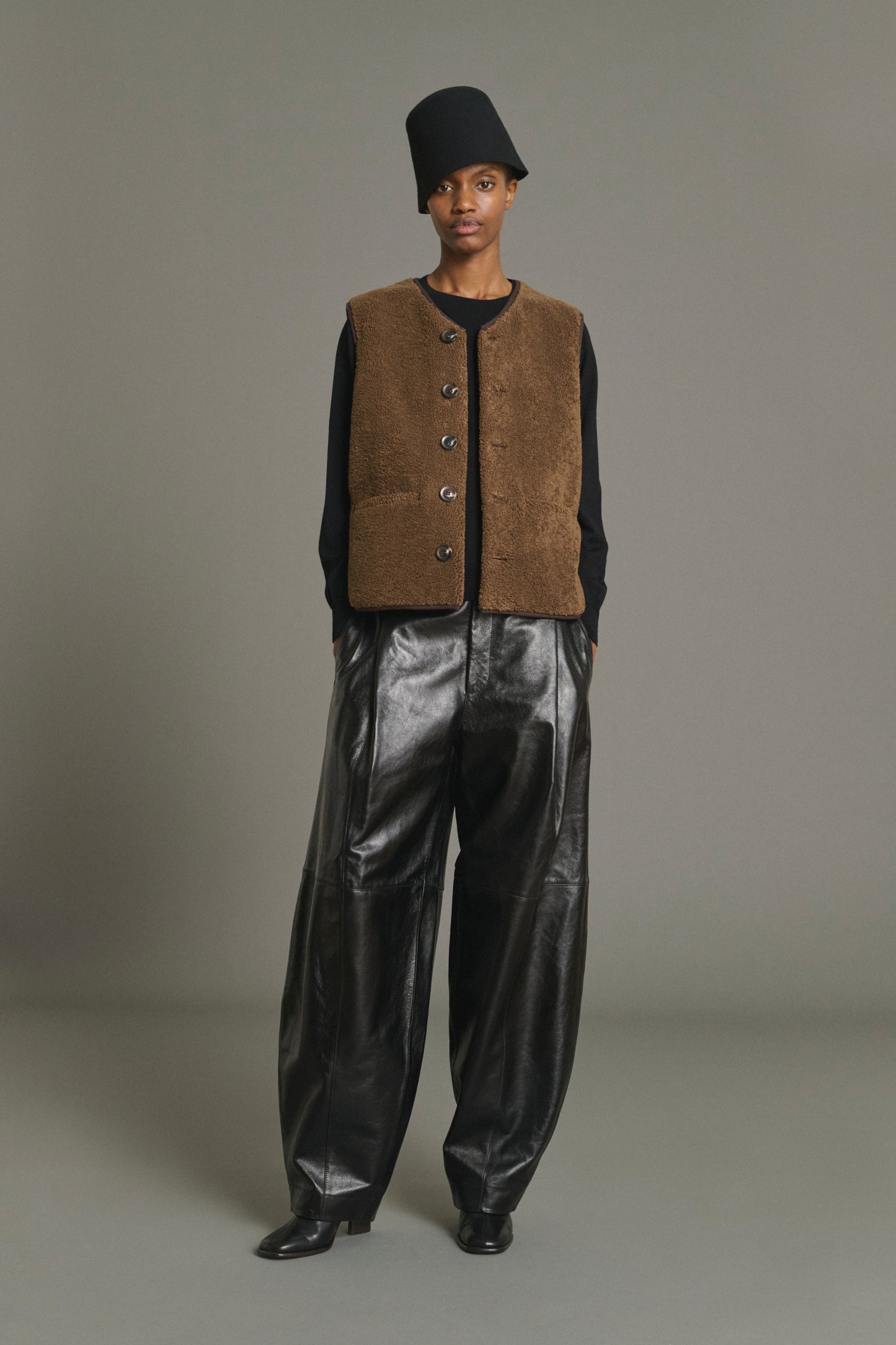 Fusil Cardigan - Brown Faux Fur Women - Soeur