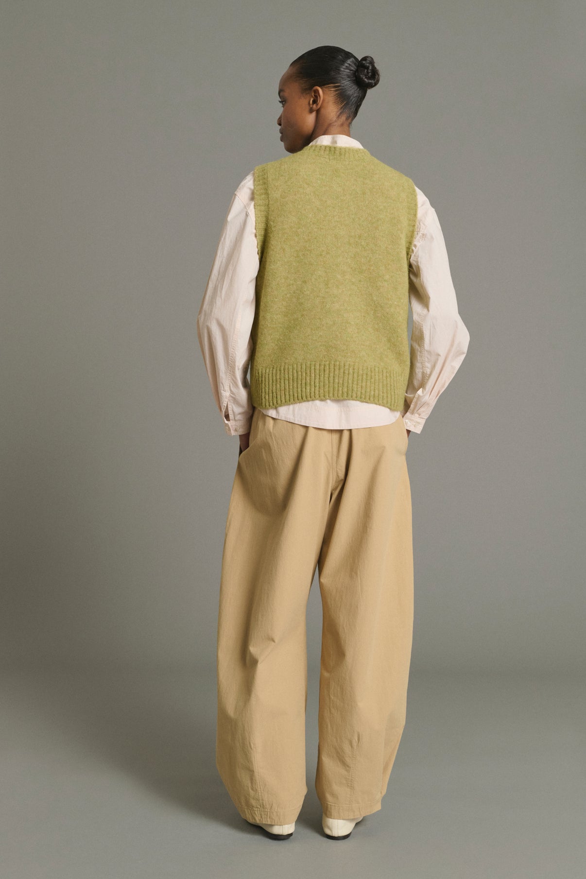 Namaste Pullover - Sage - Wool - Women vue 2
