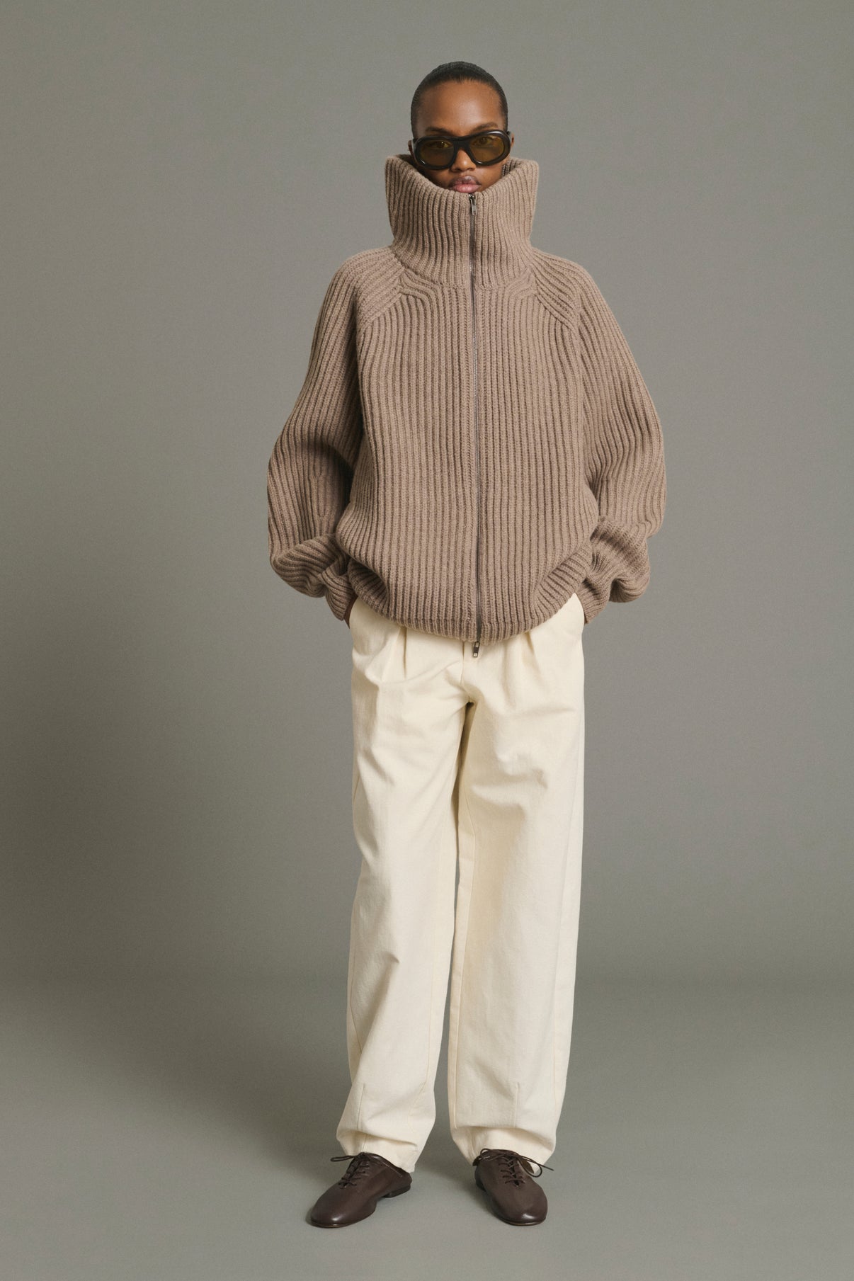 Jasper Jacket - Beige Chiné - Merino Wool - Women vue 2
