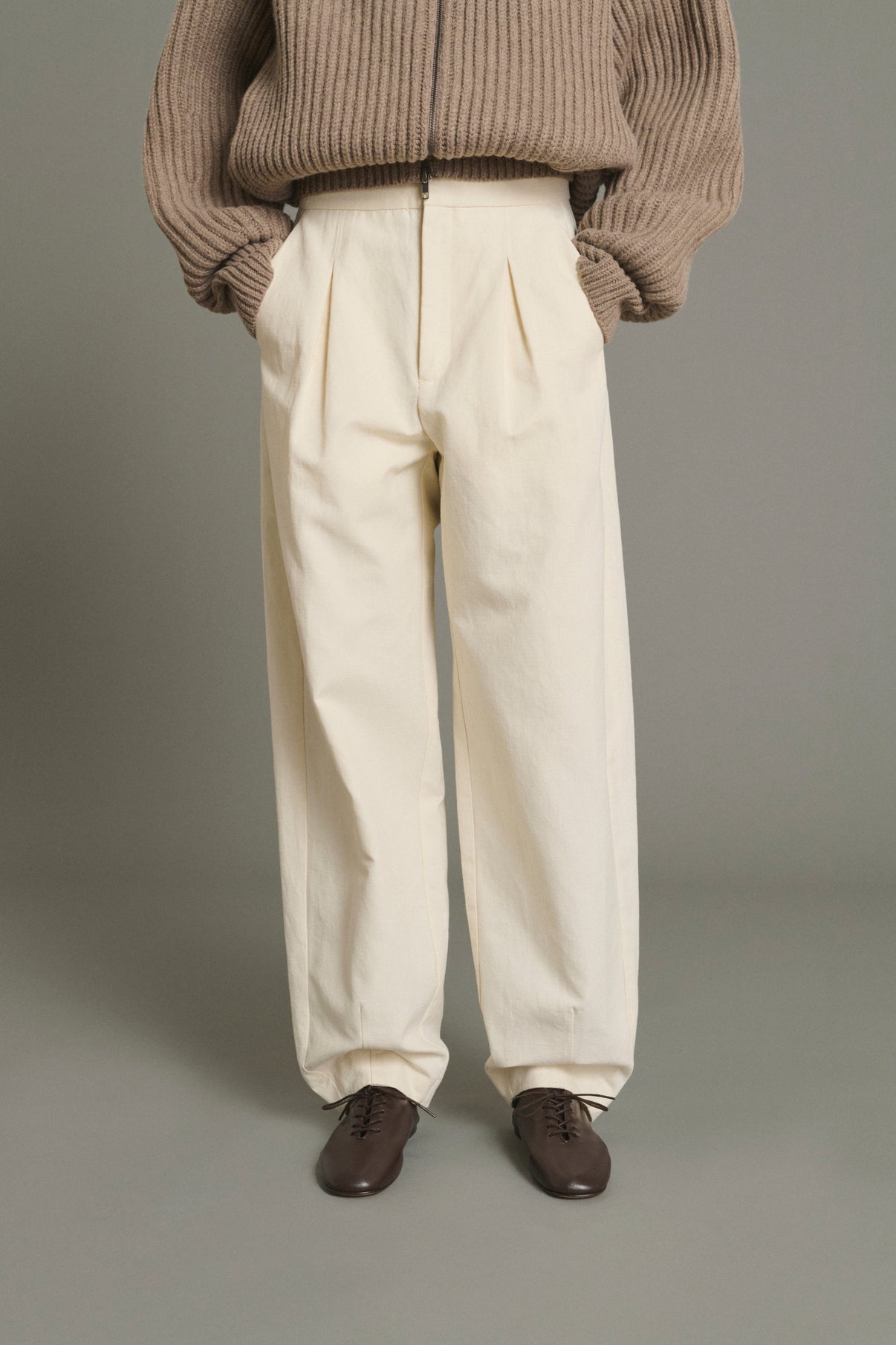Trousers Baptiste - Ecru - Cotton - Women vue 3