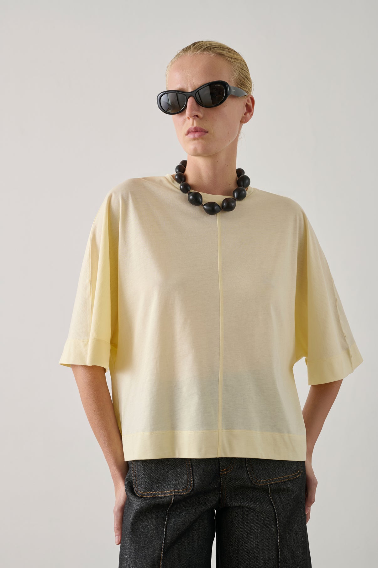 Helsinki t-shirt - Pale Yellow - Cotton - Women vue 1