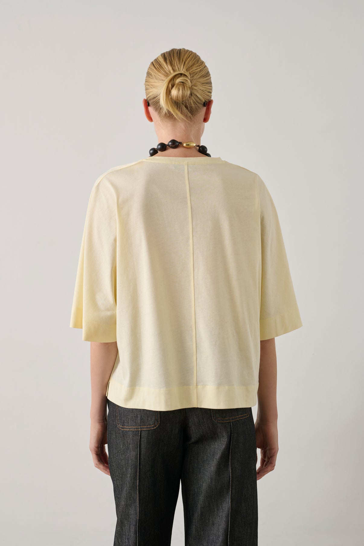 Helsinki t-shirt - Pale Yellow - Cotton - Women vue 3