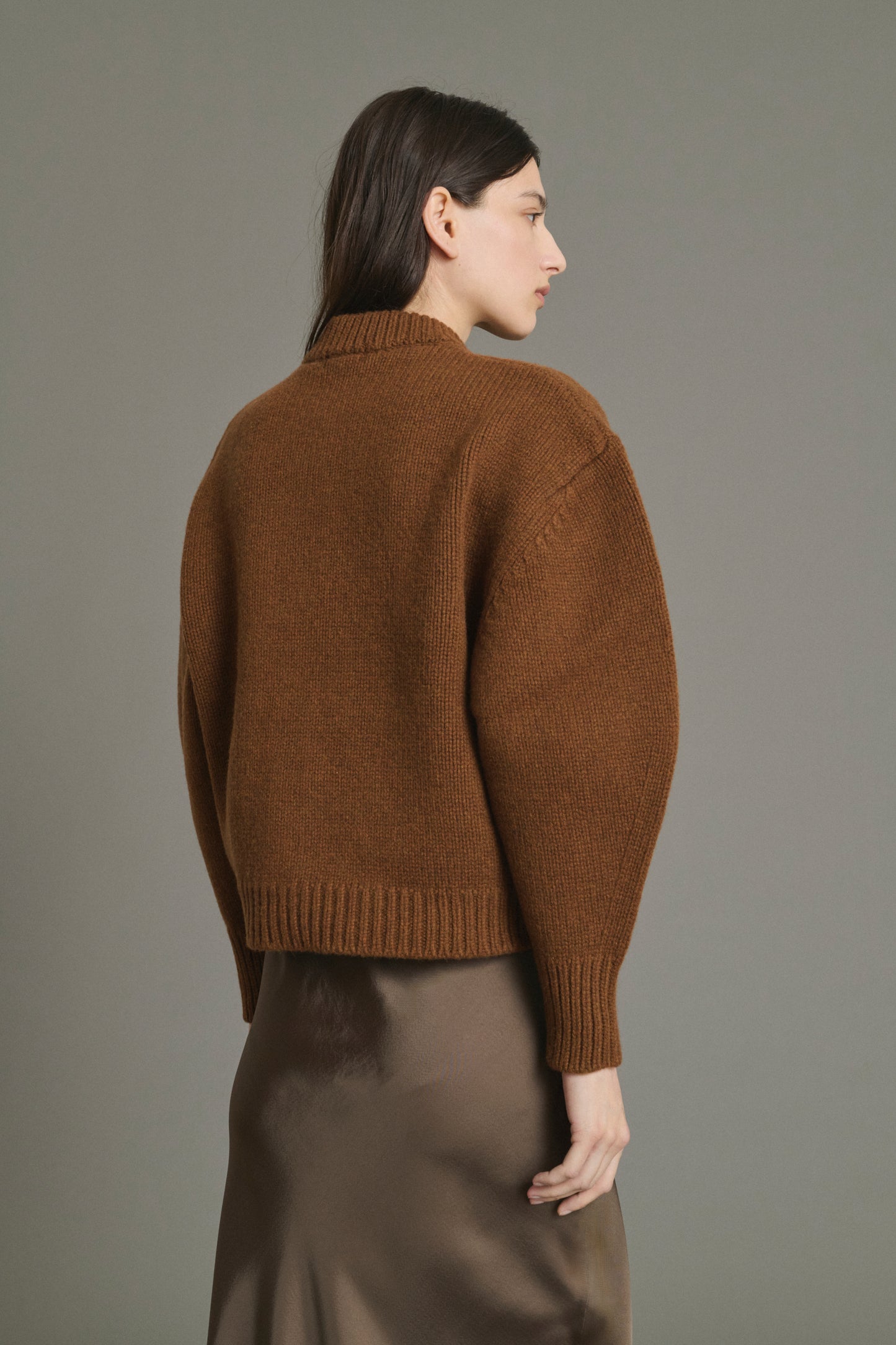 Leonard Cardigan - Caramel - Merino Wool - Women