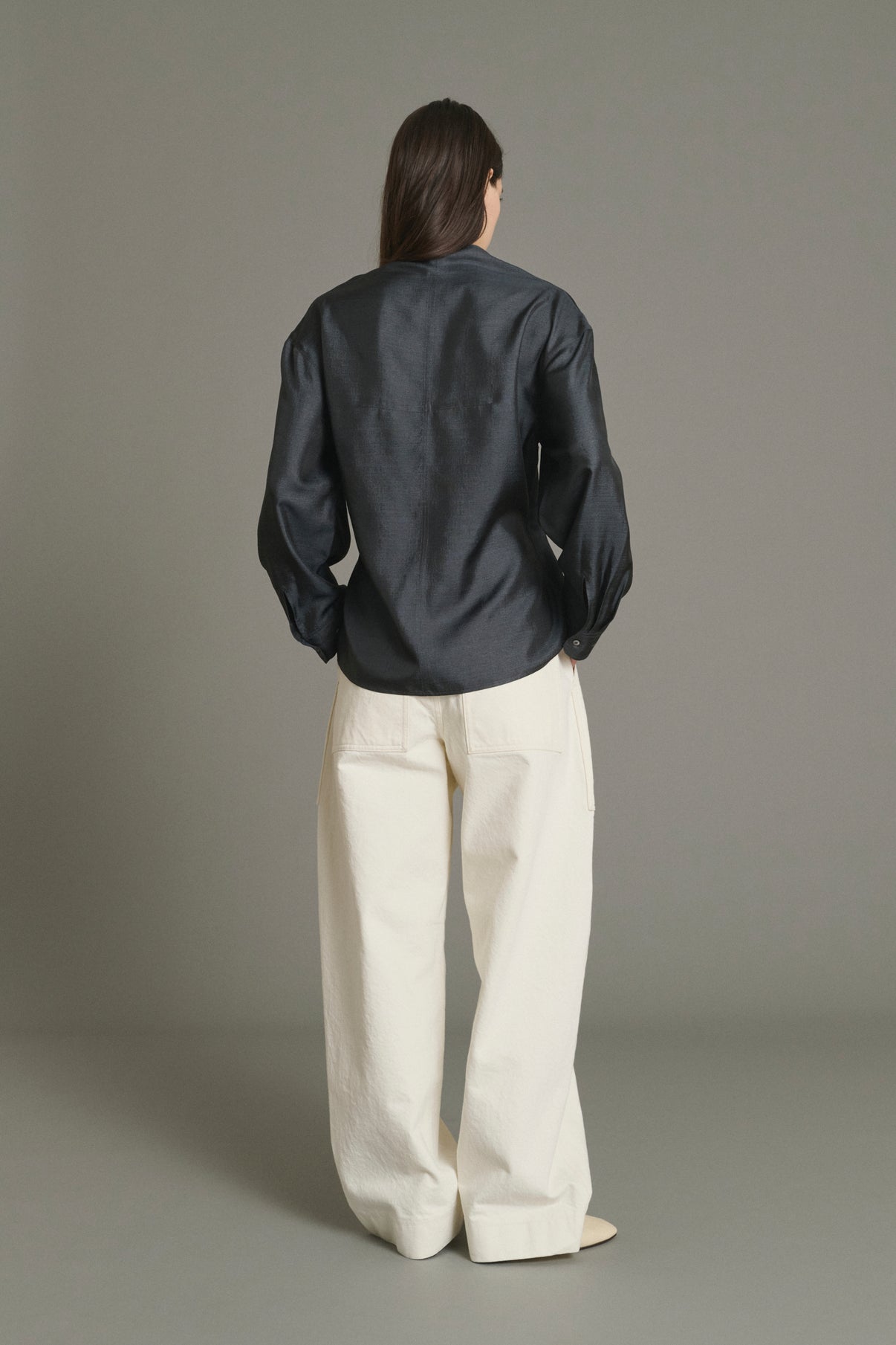 Jenny Blouse - Anthracite Grey - Silk - Women vue 2