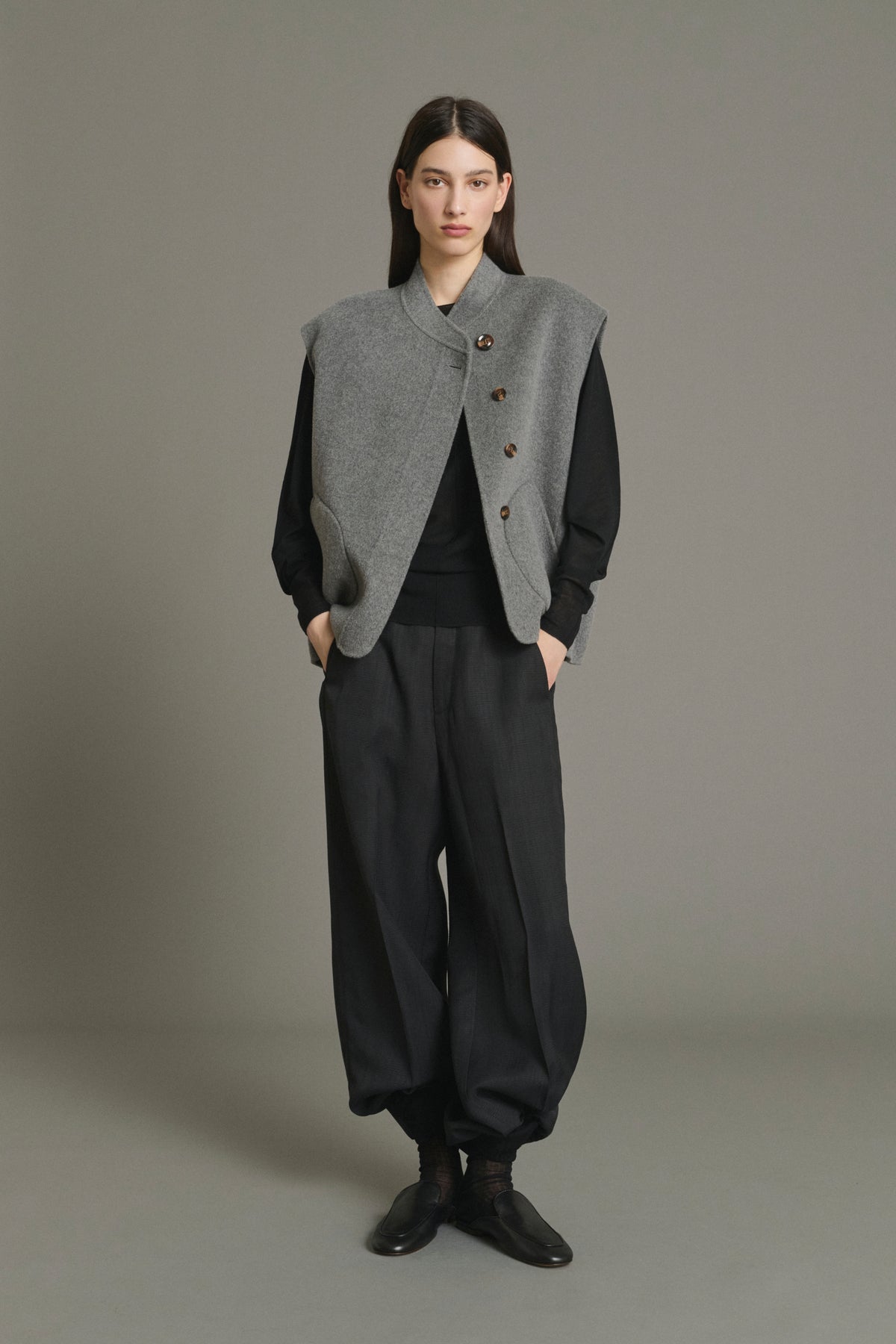 Adeline jacket - Light Grey - Wool - Women vue 4
