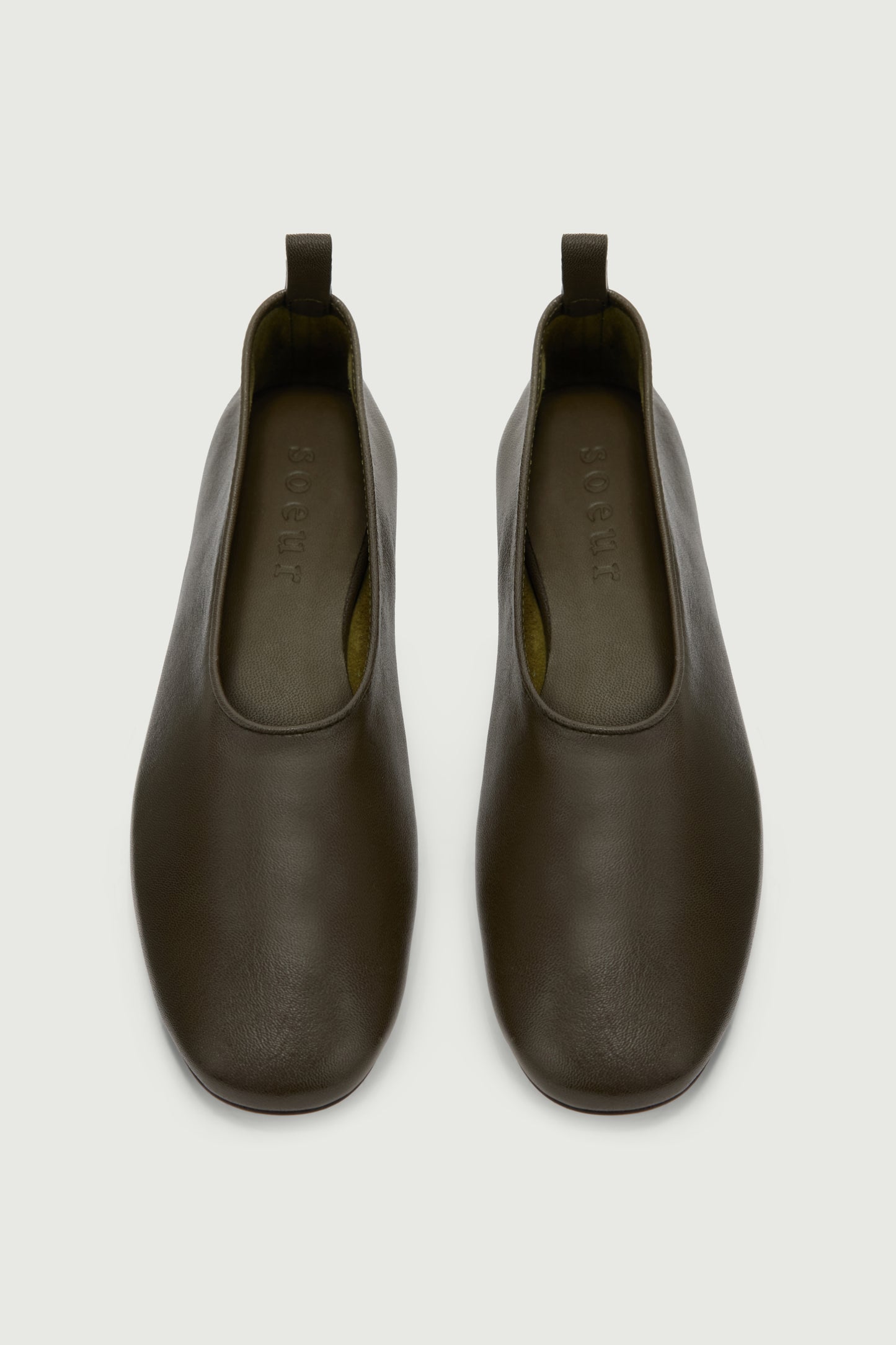 Bala ballet flats - Dark Khaki - Leather - Women