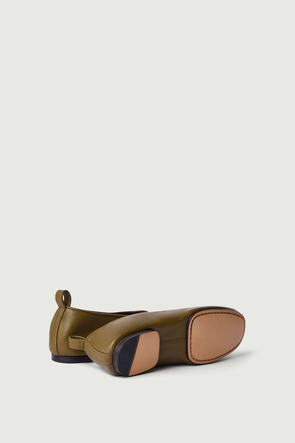 Ballerines Bala - Kaki - Cuir - Femme vue 4