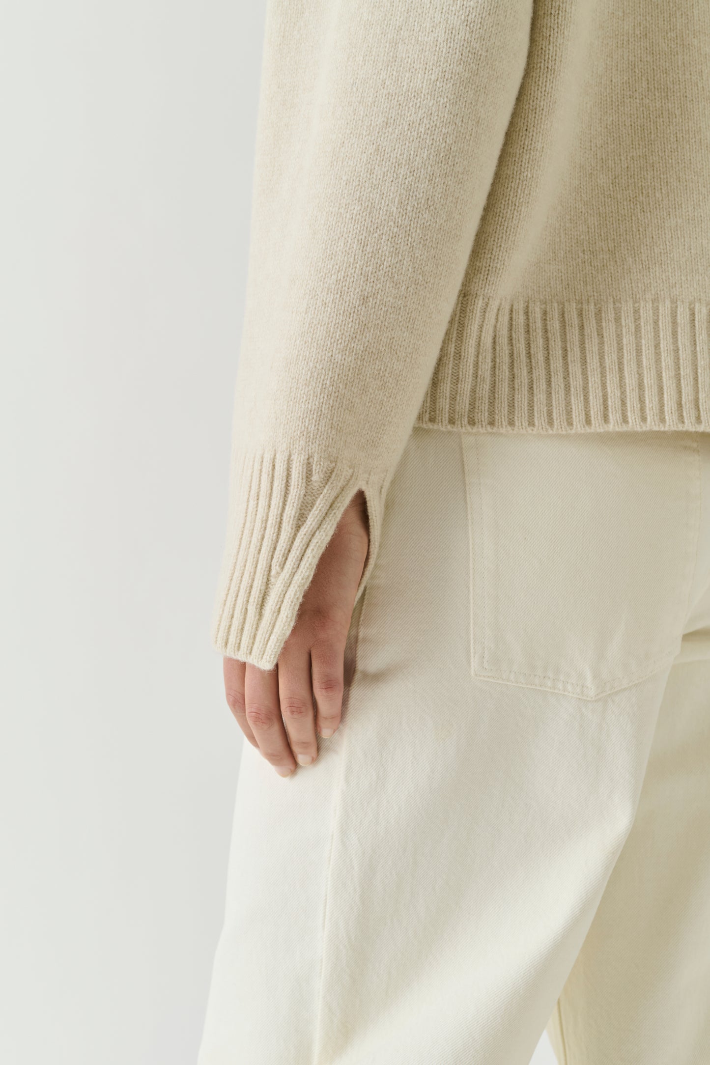 Will pullover - Écru Chiné - Merino Wool - Women